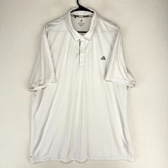 adidas Mens Performance‎ Moisture Wicking Athletic Short Sleeve Polo Size 2XL - Picture 1 of 10